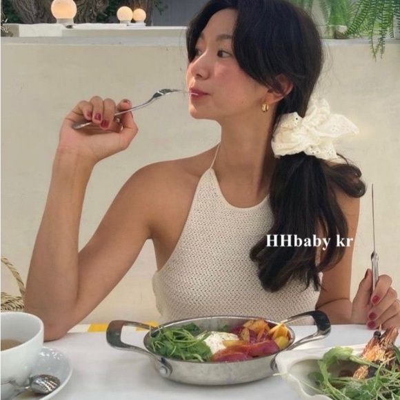 [Zhao Lusi style] double layer lace scrunchie - Picture 4 of 4